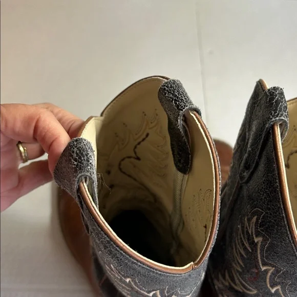 CODY JAMES WOMENS BROWN/BLACK LEATHER WESTERN COWBOY BOOTS SZ 7.5 - Picture 5 of 12